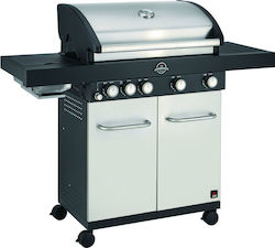 Jamestown Maddox 4.1 Gas Grill Cast Iron Grate 73.5cmx41.5cmcm. with 4 Grills 14kW and Side Burner Infrared