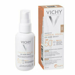 Vichy Capital Soleil UV-Age Daily Tinted Light Αντηλιακή Cremă Față SPF50 cu Culoare 40ml