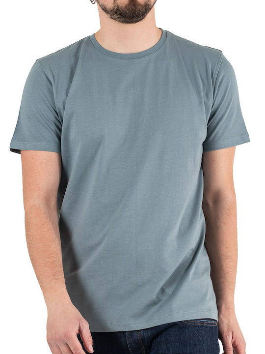 Rebase Ανδρικό T-shirt Dusty Blue Μονόχρωμο