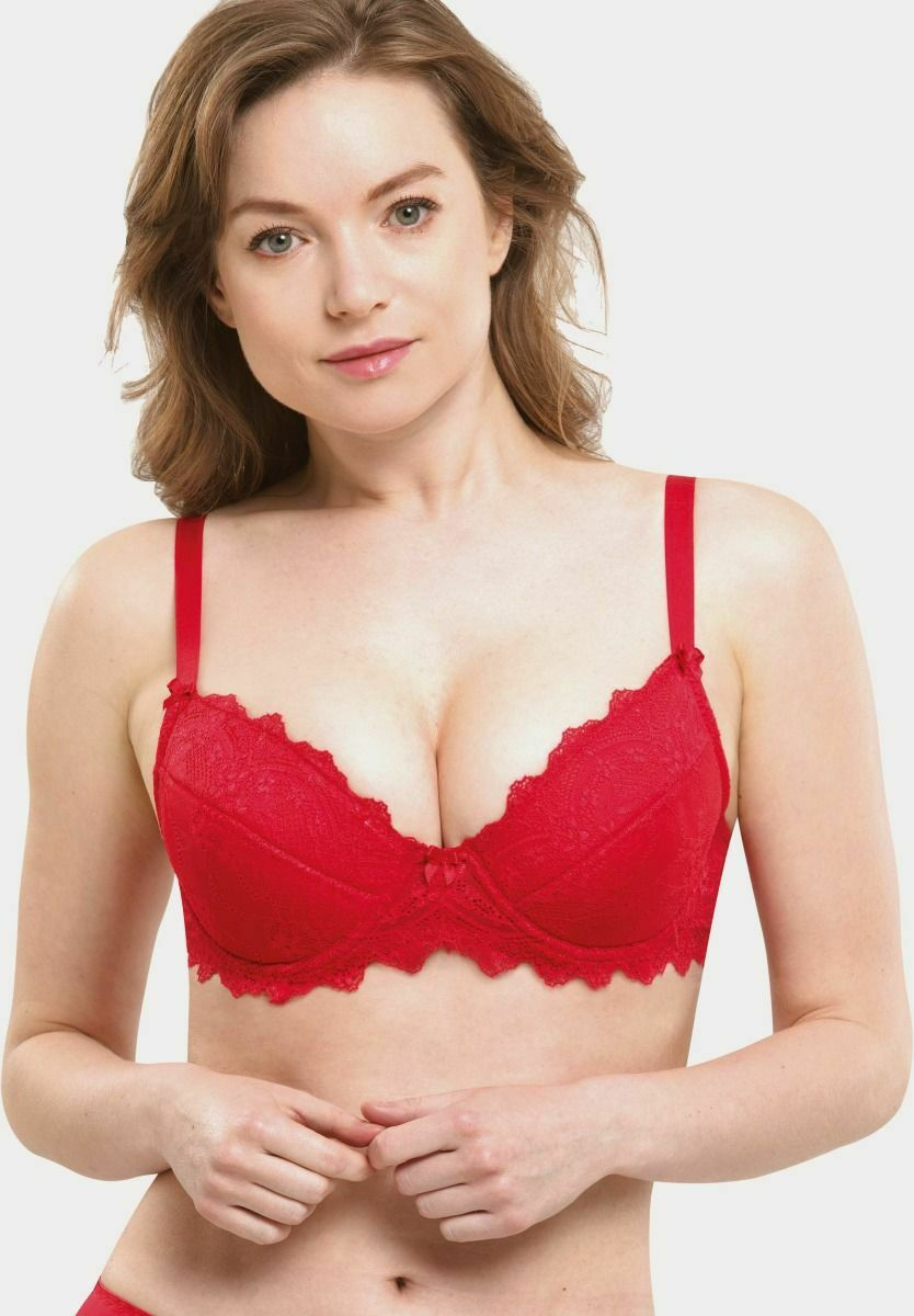 Norddiva Lingerie 1557 Κόκκινο Σουτιέν Push Up Skroutz gr