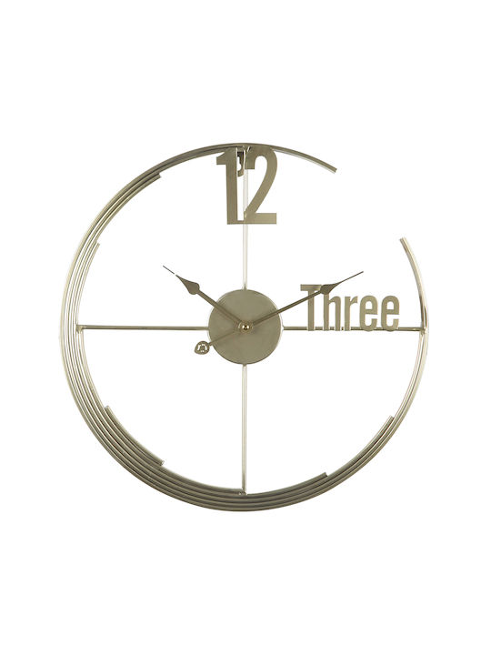 ArteLibre Ρολόι Τοίχου Μεταλλικό Χρυσό 45.7cm