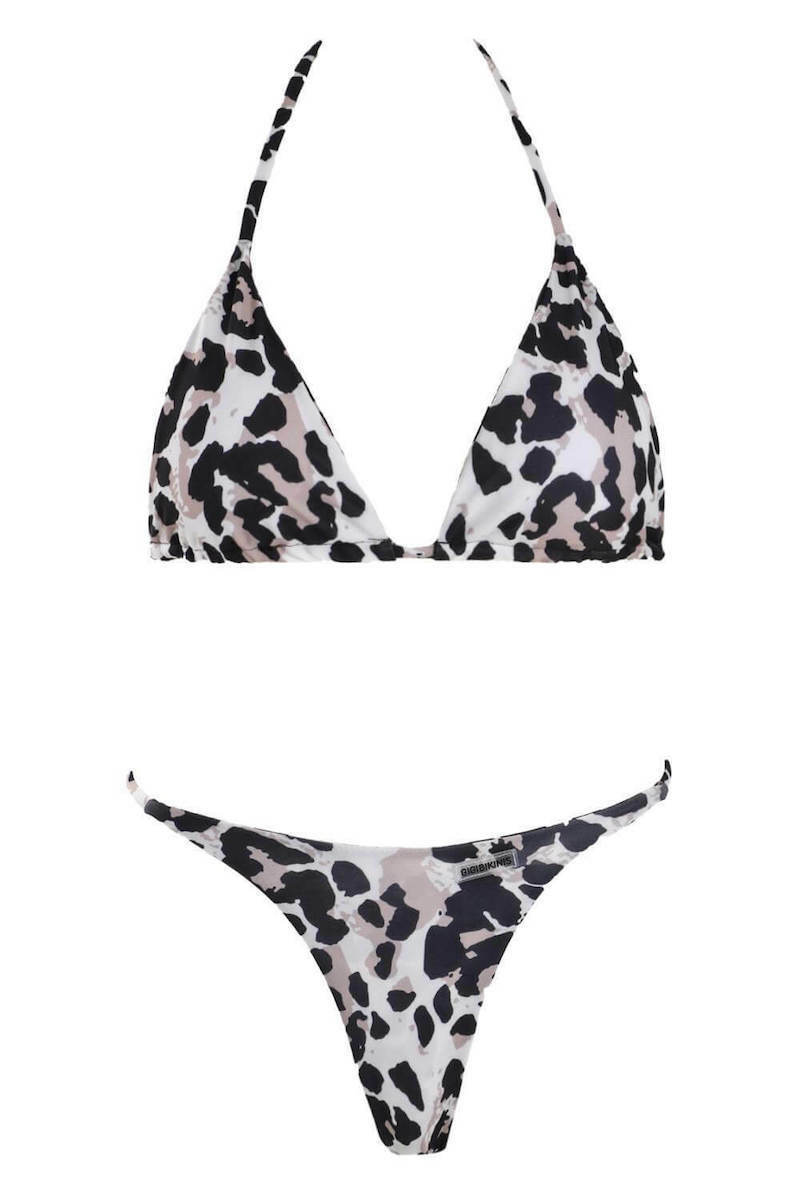 Luigi 3122704 Set Bikini Animal Print Τριγωνάκι Με Ενίσχυση Λευκό