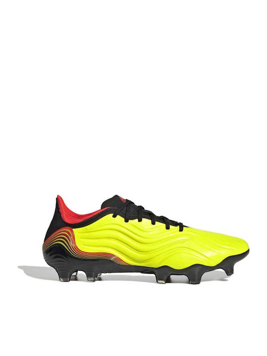 adidas Copa Sense.1 FG Football Shoes with Cleats Team Solar Yellow Solar Red Core Black