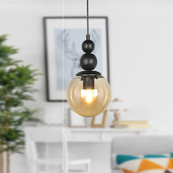 Megapap Latona Pendant Light Black 15x15x70cm