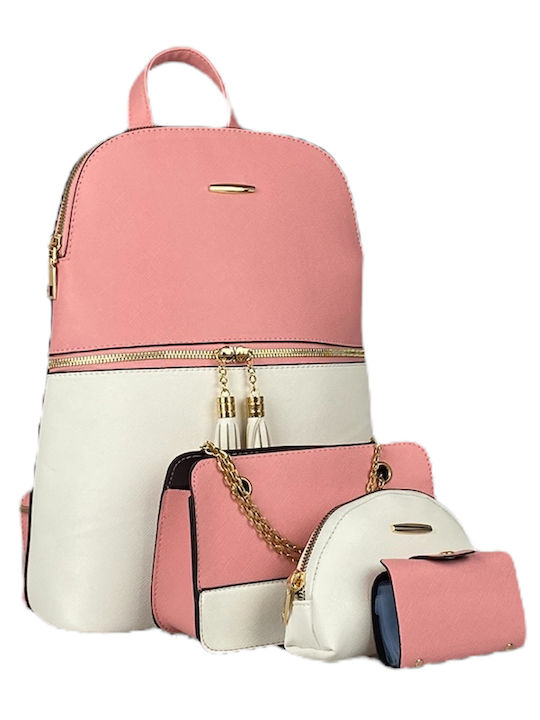 Bag to Bag Women's Backpack Set Pink