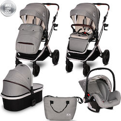 Lorelli Glory 3 in 1 Adjustable 3 in 1 Baby Stroller Suitable for Newborn Opaline Grey 15kg