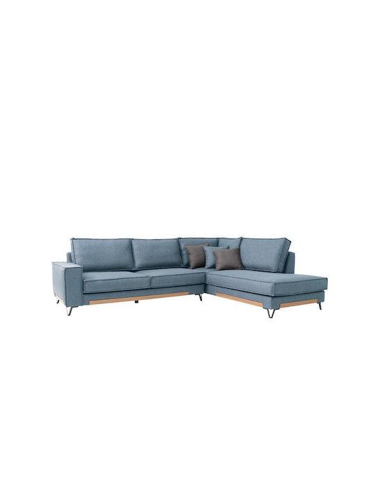 Phoenix Ecke Sofa mit Rechte Ecke Stoff Light Blue 280x220cm