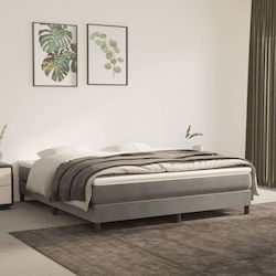 Υπόστρωμα Υπέρδιπλο για Στρώμα 160x200cm Ανοιχτό Γκρι