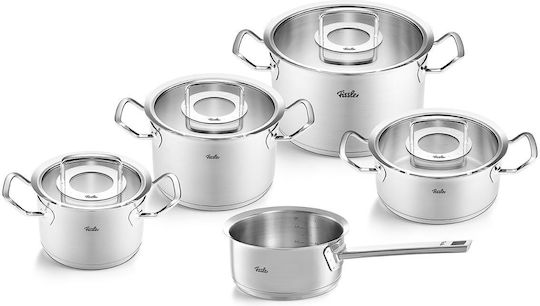 Fissler Original-Profi Σετ Μαγειρικά Σκεύη από Ανοξείδωτο Ατσάλι Ασημί 9τμχ