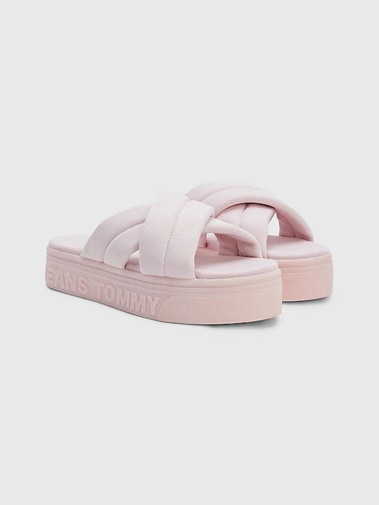 Tommy Hilfiger Women's Flat Sandals Flatforms In Pink Colour