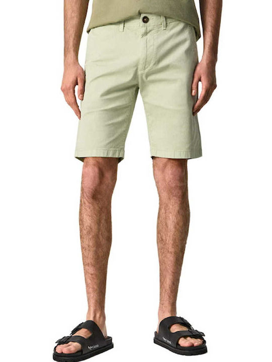 Pepe Jeans Men's Chino Monochrome Shorts Green