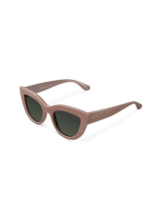 Meller Karoo Дамски Слънчеви очила с Бежов Пластмасов Рамка и Сив Поляризирани Леща