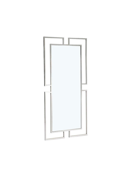 Pakketo Wall Mirror Full Length with Silver Metallic Frame 180x90cm 1pcs