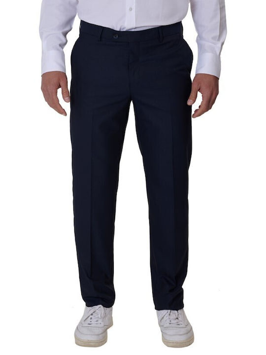 Dors Men's Trousers Suit Elastic Blue