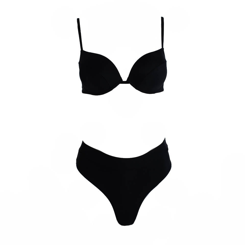 Famous Shoes Set Bikini Τριγωνάκι Μαύρο CP202114 BLACK Skroutz gr