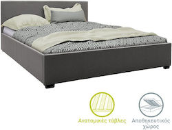 Norse Extra-dublu cu Spațiu de Stocare pentru Saltea 160x200cm Cărbune de lemn