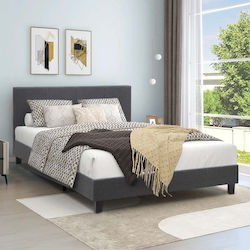 Flat Double for Mattress 150x200cm Charcoal