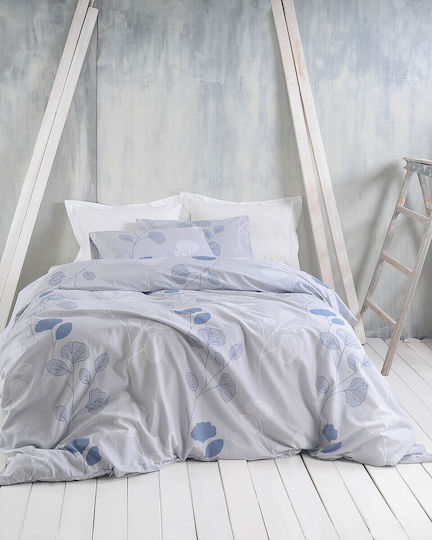 Rythmos Σετ Μονή 160x240cm Morin Γκρι Μπλε