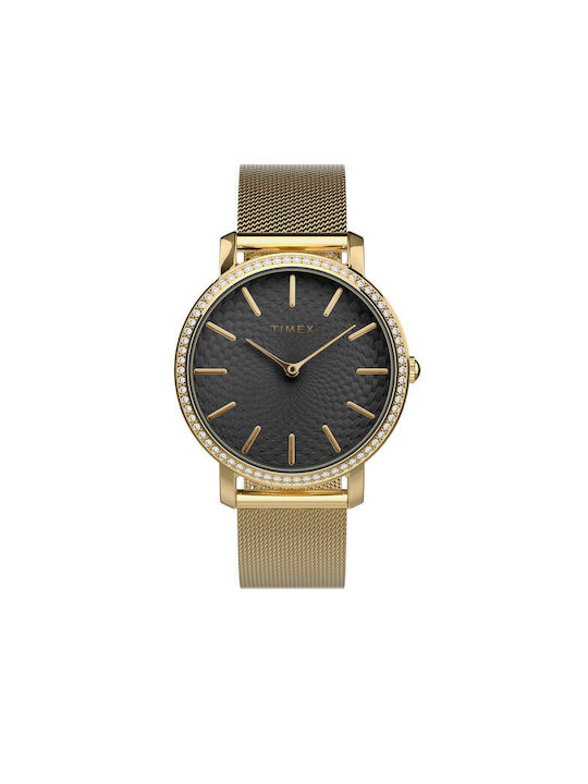 Timex Часовник с Златен Метална Гривна