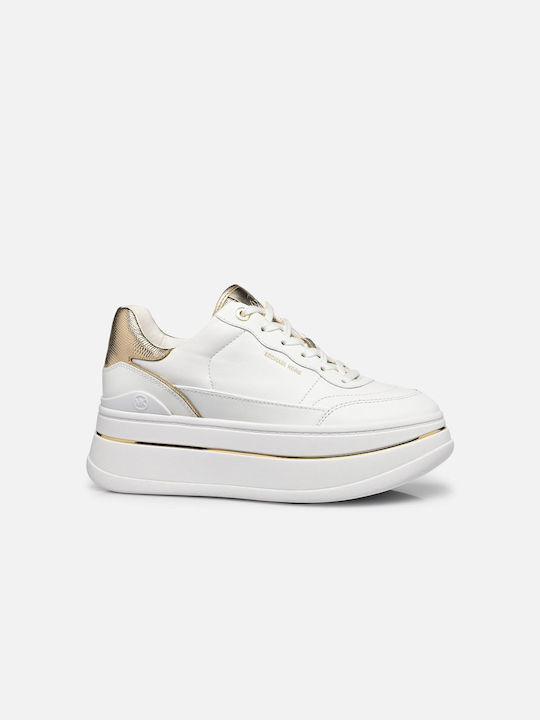 Michael Kors Flatforms Sneakers Λευκό / Χρυσό