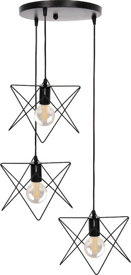 HomeMarkt Lumini Suspendate Negru 23x23x122cm