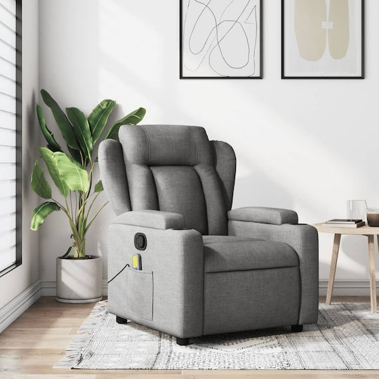 Relax με Υποπόδιο 77x94.5x100cm Σκούρο Γκρι