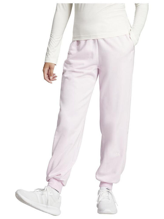 Adidas Pantaloni de trening pentru femei Wide Roz