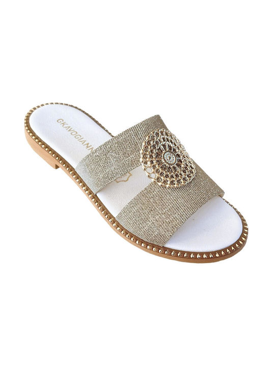 Gkavogiannis Sandals Дамски плоски сандали Дамски сандали в сребърен Цвят