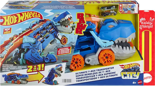 Παιχνιδολαμπάδα Hot Wheels City Απόλυτη Νταλίκα Πίστα Δεινόσαυρος Hot Wheels Skroutz gr