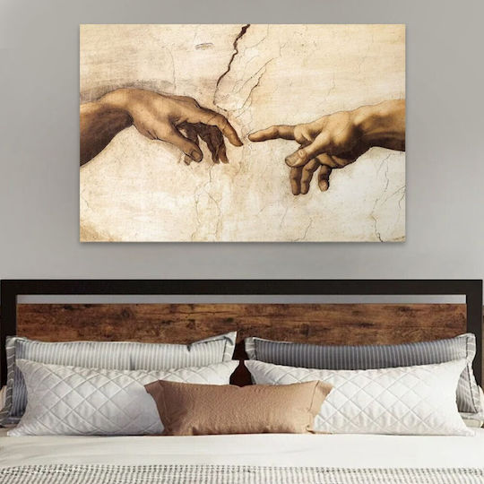 Megapap The Creation Of Adam Πίνακας σε Καμβά 125x80cm