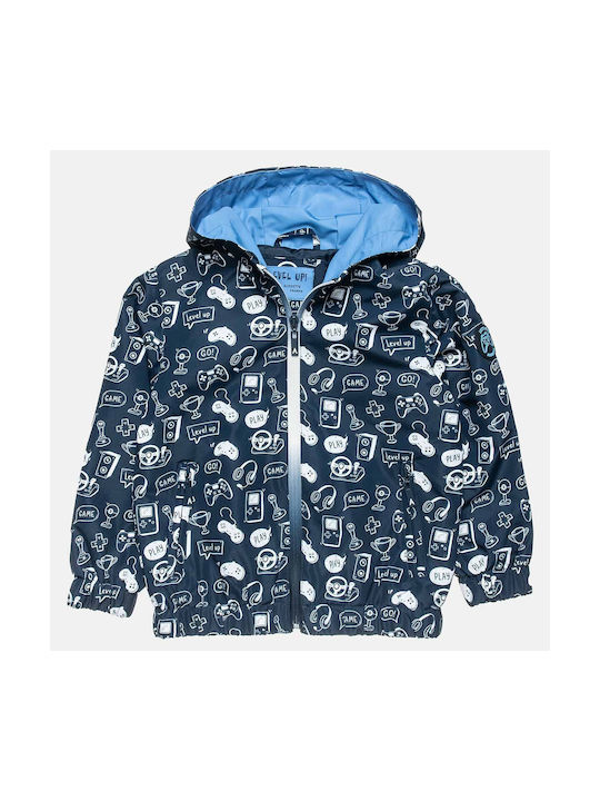 Alouette Jachetă casual pentru copii cu glugă Albastru marin