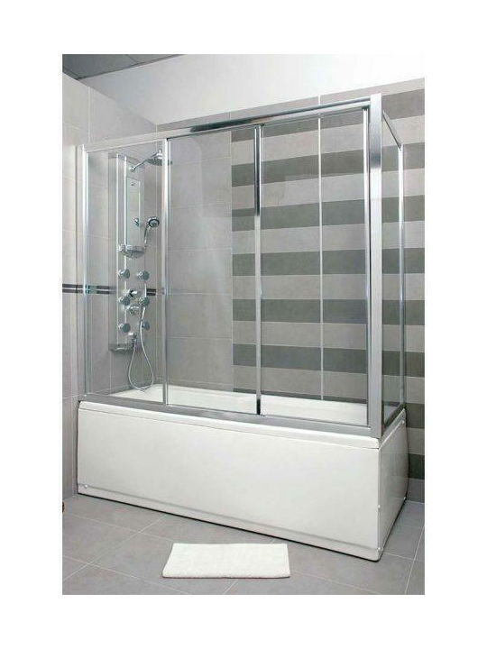 Karag Penta K-100 Cabin Bathtub with Sliding Door 148x160cm Clear Glass 5206836511955