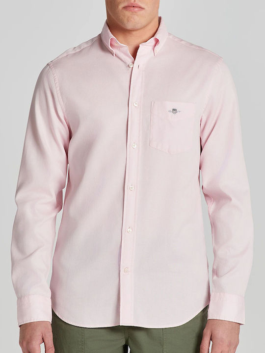 Gant Men's Shirt Long-sleeved Cotton LightPink