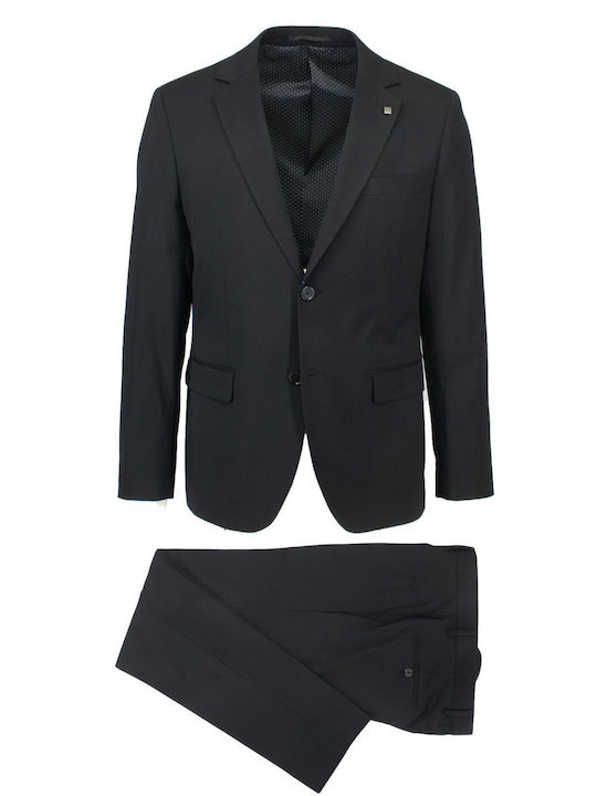 Leonardo Uomo Men's Suit Regular Fit Black