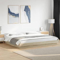 King Size Bed Base for 180x200cm Mattress Beige