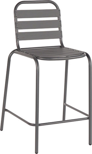 Metallischer Gartenhocker Laura Grau 58.5x58x104cm