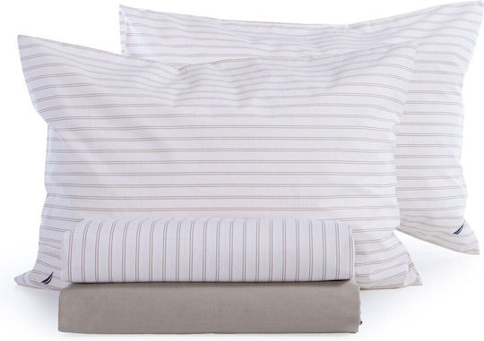 Nef-Nef Homeware Σετ Υπέρδιπλη 240x220cm Nau Coast Ecru