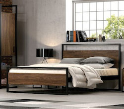 Lora Double Bed Suitable for Mattress 160x190cm Black