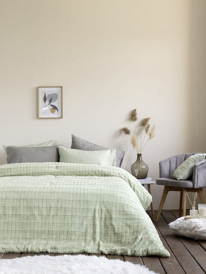 Nima Κουβερτοπάπλωμα Μονό 160x220εκ. Weave Mint