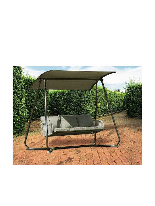 Elba 3 Θέσεων με Βάση Αλουμινίου 236x125x180cm Γκρι