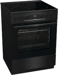 Gorenje Free-standing with Ceramic Hobs Black GEC6C40BG