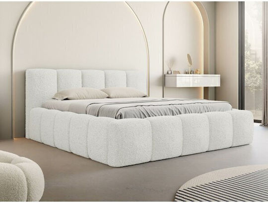 TrendyNest 113 Κρεβάτι King Size με Αποθηκευτικό Χώρο για Στρώμα 180x200cm Άσπρο
