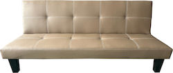 Eryndor Three-Seater Couch Bed Made of Artificial Leather 186x90x82 cm