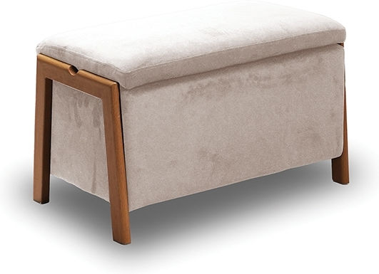 Σκαμπό Σαλονιού με Αποθηκευτικό Χώρο Dali Beige 75x42x44εκ.