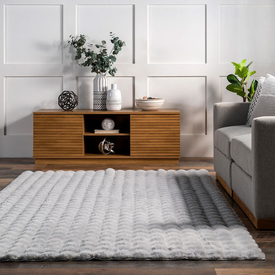 Saray Home Solid Design 200x270cm Αντιολισθητικό Shaggy Γούνινο Γκρι
