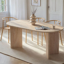 Sablin Τραπεζαρίας Travertine 180x89.5x75εκ.