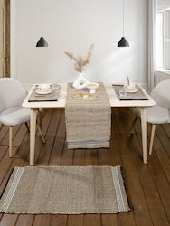 Nima Wohnzimmer Teppich 60x130cm Aus Jute Beige