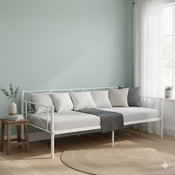 Cimarron Καναπές Κρεβάτι Μονό για Στρώμα 90x190cm Λευκό