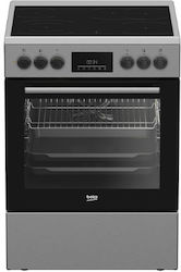 Beko Ελεύθερη με Κεραμικές Εστίες Inox FBM67320XS