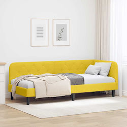 Single Sofa Bed for Mattress 80x200cm Yellow